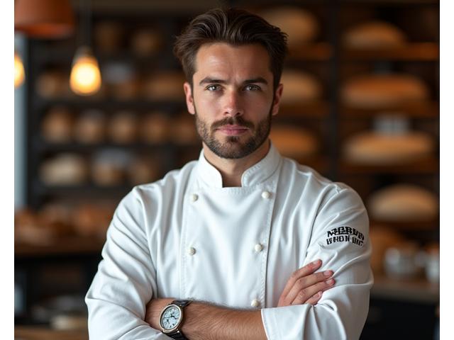 Portrait of Chef Marcus Rei, with a contemplative look